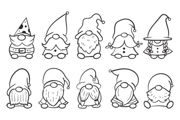 Santa beard drawing stock illustrations royalty