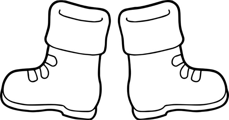 Winter boots coloring page