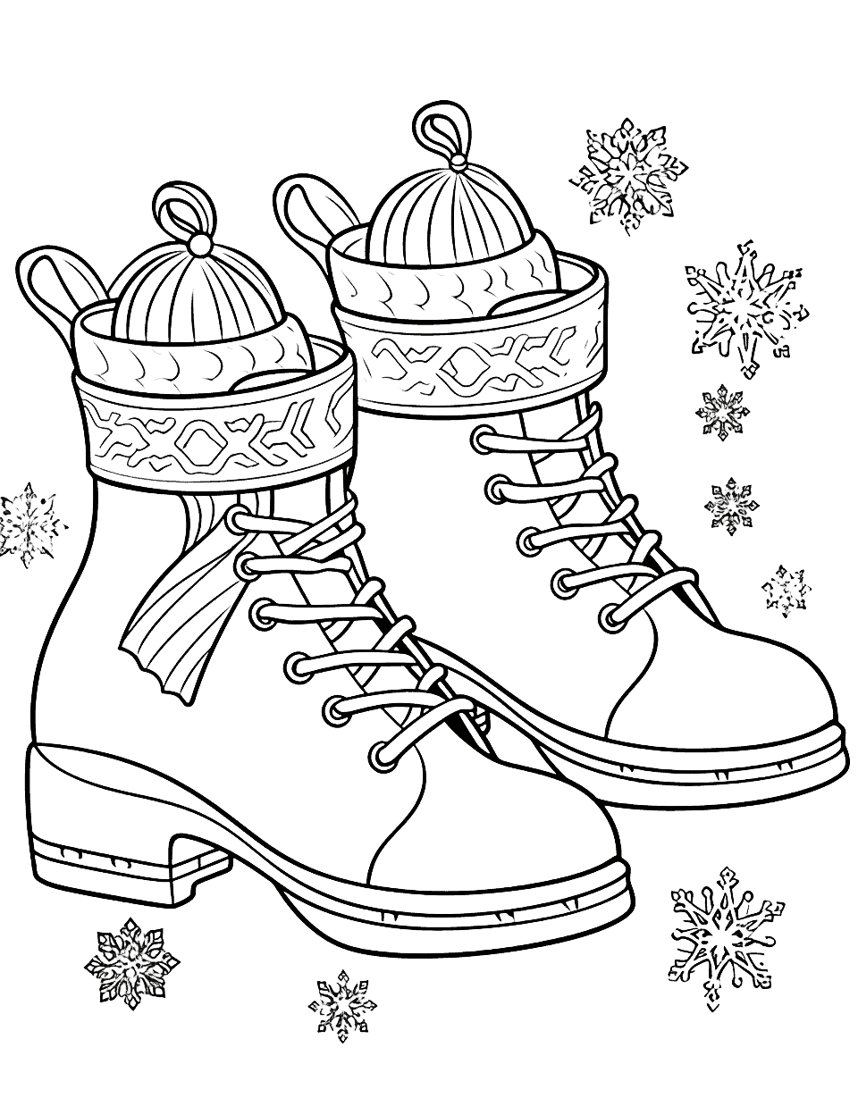 Winter coloring pages free printable sheets