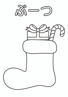 Free vectors coloring picture for childr santas boots