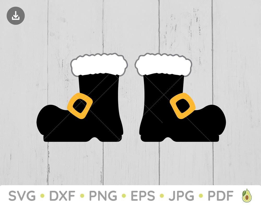 Santa claus svg st nick svg snow boots svg santas boots holiday clipart christmas svg holiday svg digital download svg png