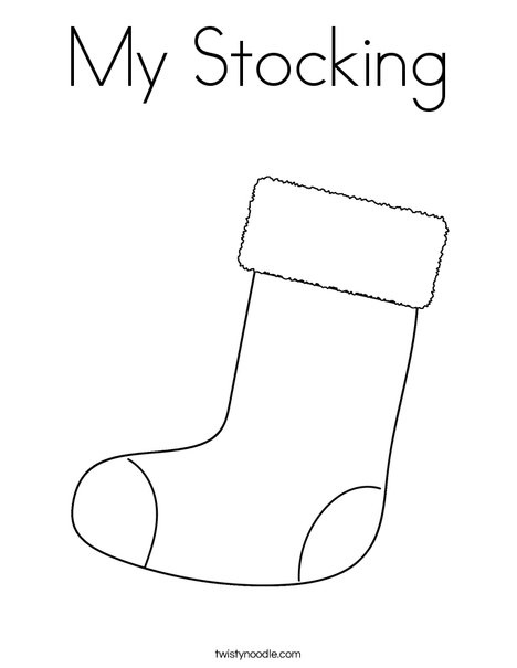 My stocking coloring page