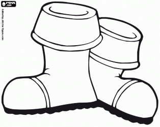 Coloring pages santa boots use these free images for your websites art projects reports and free clip art coloring pages free clipart images