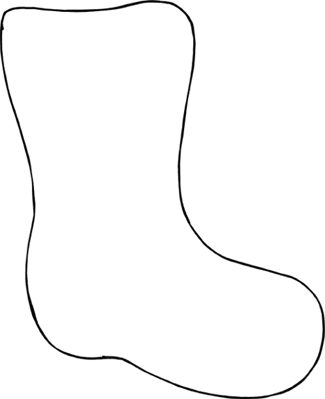 Free printable santa boot template