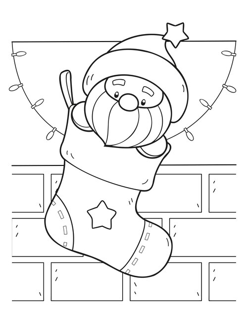 Premium vector santa in christmas boot