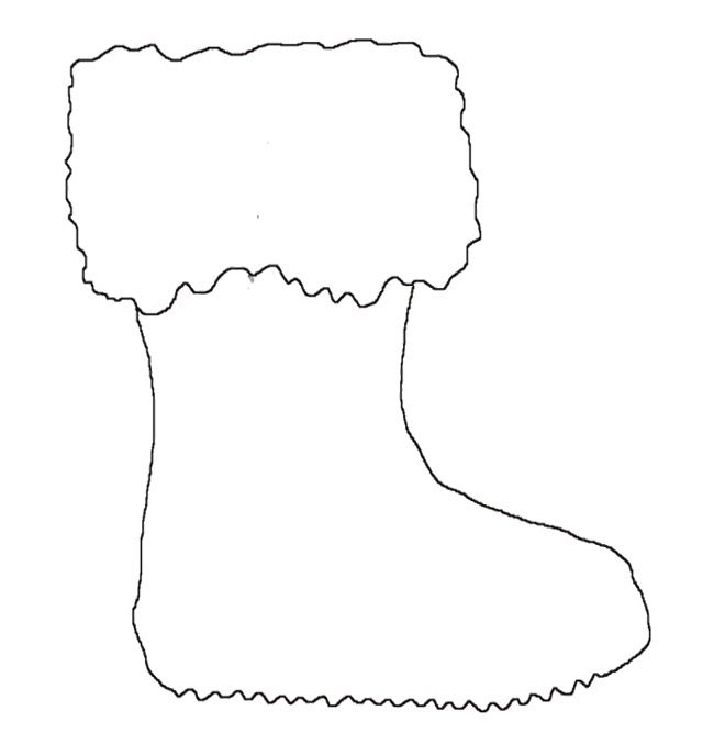 Free printable santa boot template