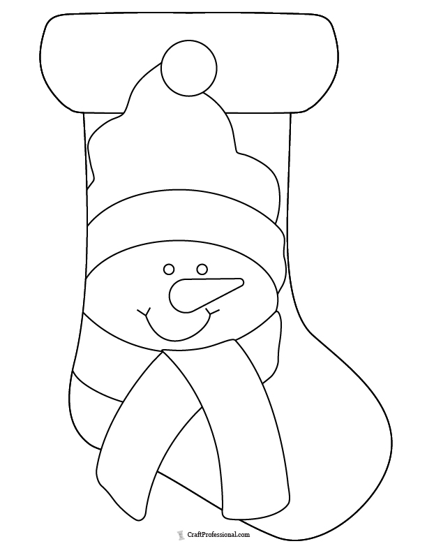 Christmas stocking coloring pages free