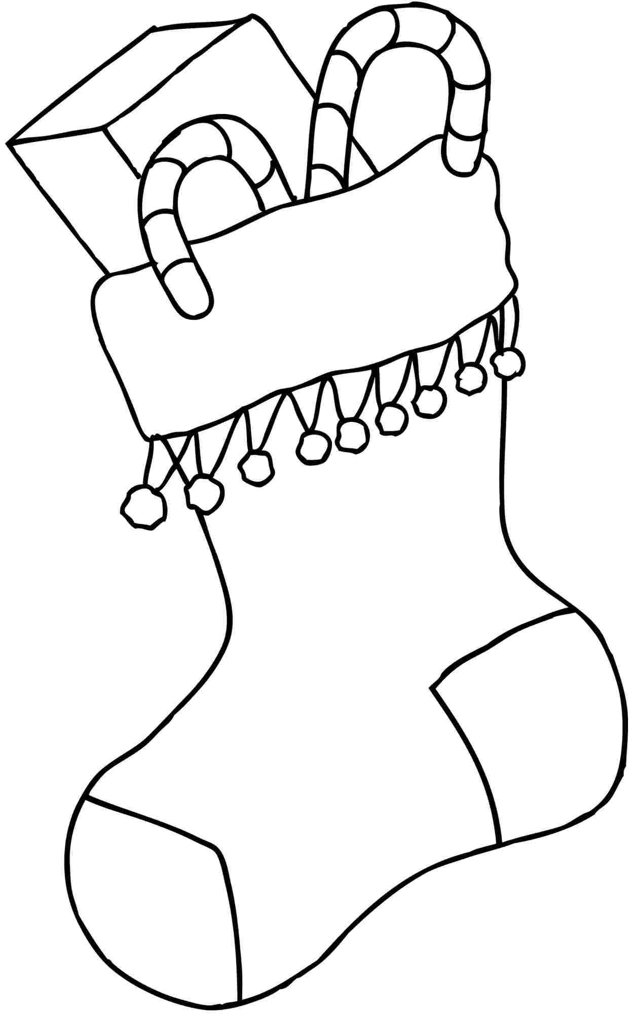 Christmas stocking coloring pages