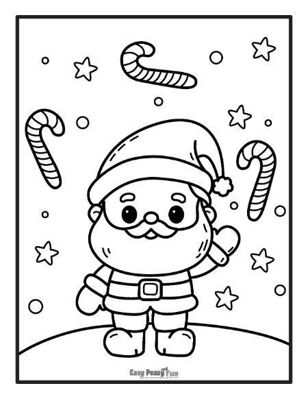 Printable santa coloring pages