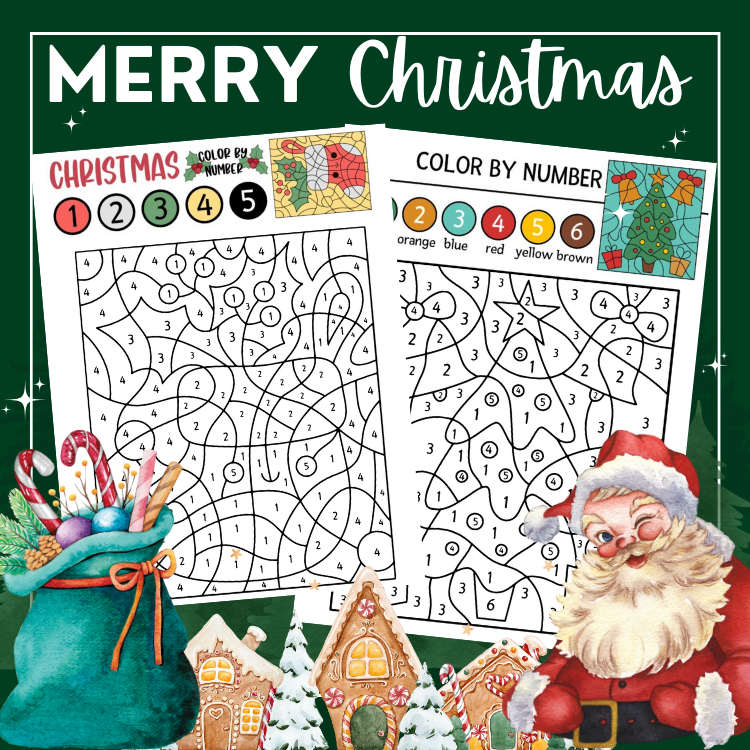 Christmas color by number
