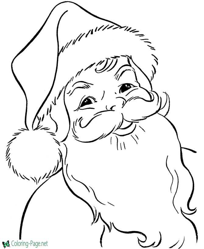 Best printable santa coloring pages