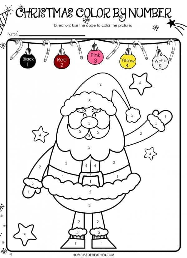 Free christmas color by number printables christmas color by number merry christmas coloring pages christmas coloring pages