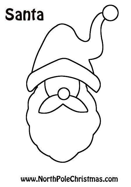 Santa claus outline free printable stencil for crafts coloring free stencils printables christmas stencils stencils printables