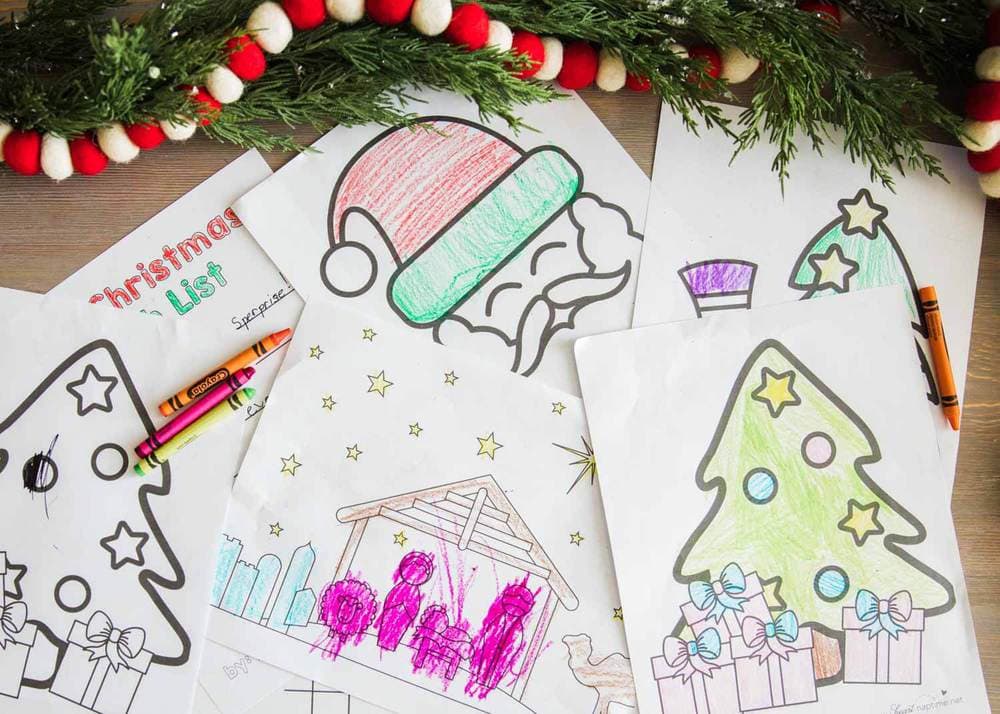 Free christmas coloring pages printables