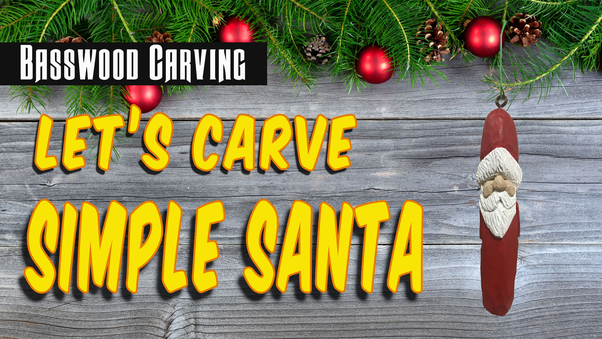 Carve a simple santa ornament