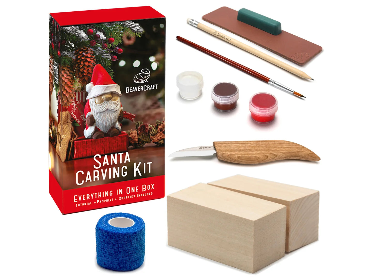 Diy â santa carving kit â plete starter whittling kit for beginne â beavercraft tools