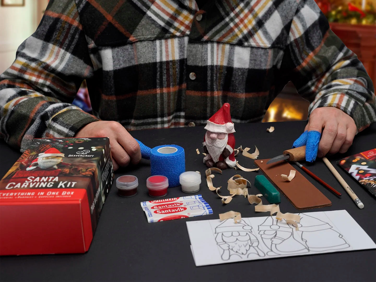 Diy â santa carving kit â plete starter whittling kit for beginne â beavercraft tools