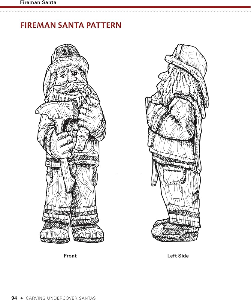 Carving undercover santas projects with patterns and painting instructions by scott russell