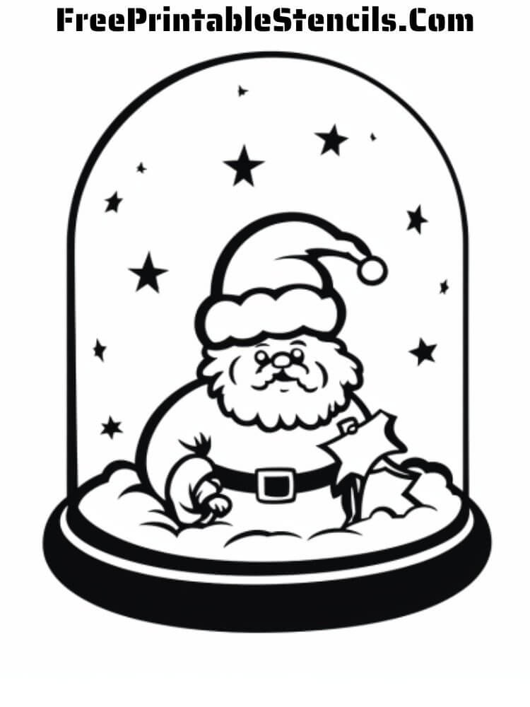 Free printable santa claus stencils