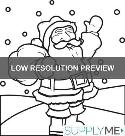 Printable santa claus coloring page for kids â