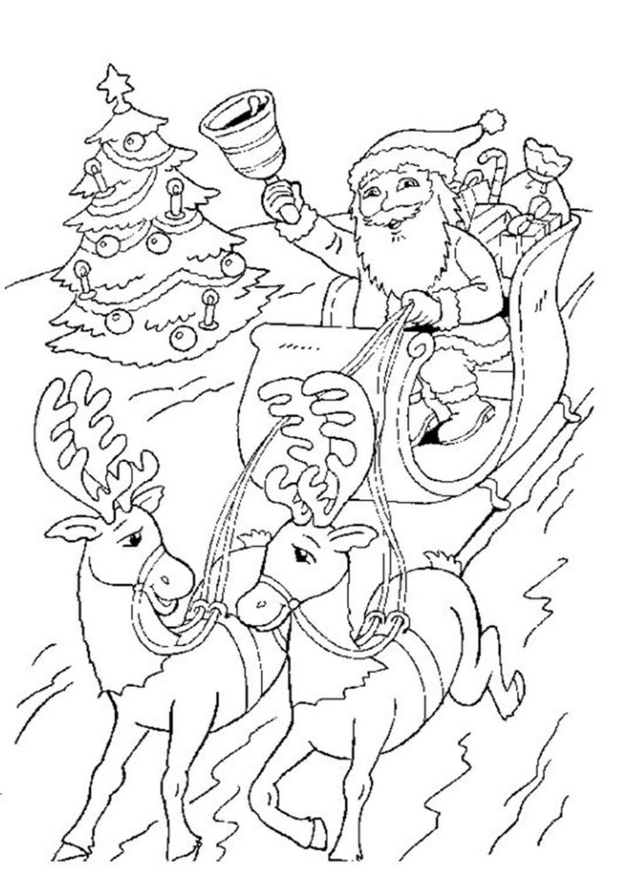 Free printable reindeer coloring pages