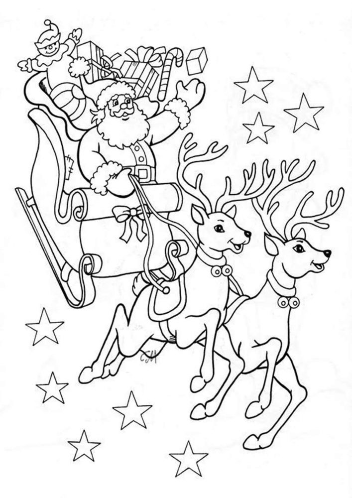 Free printable reindeer coloring pages