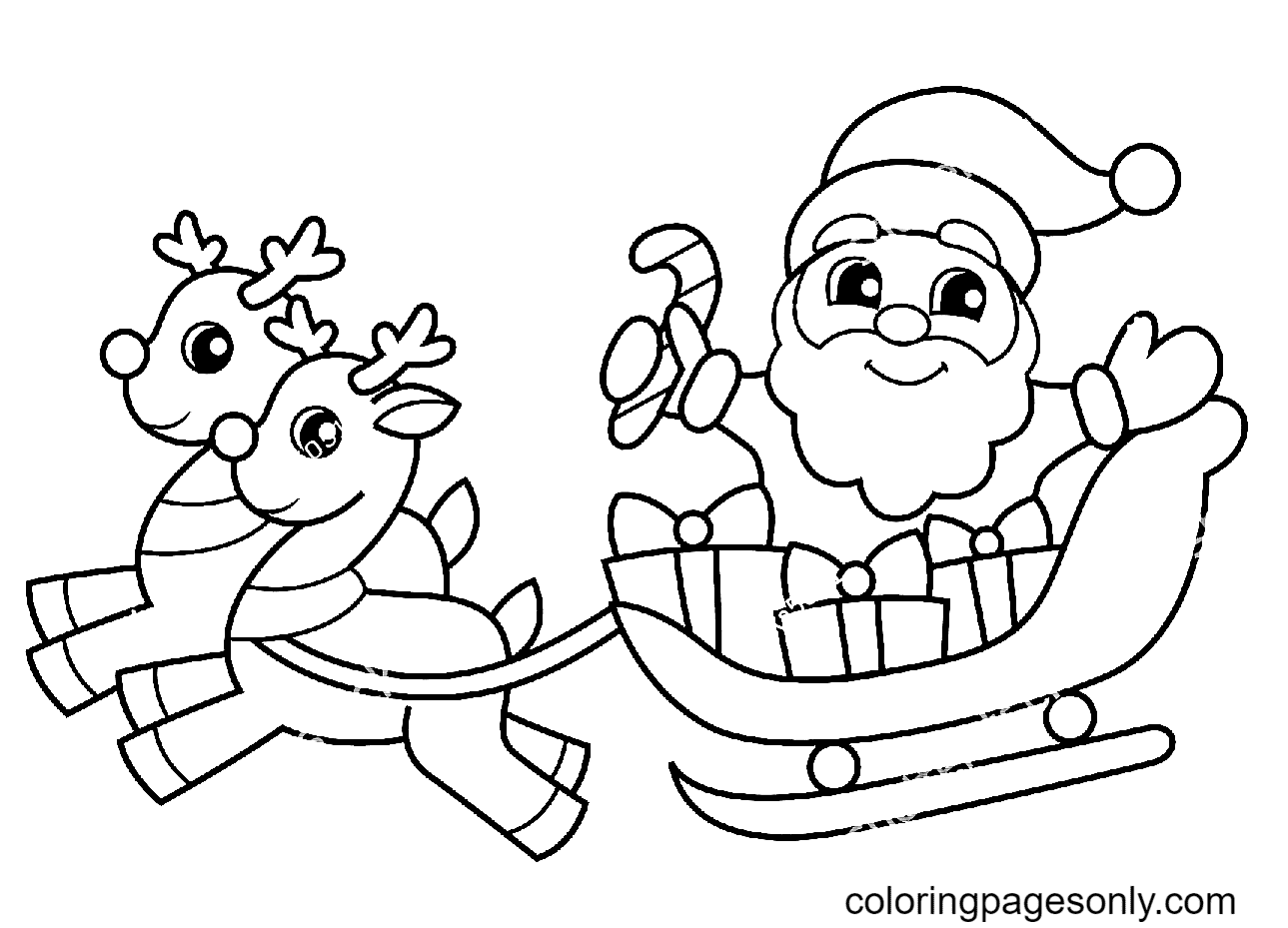 Reindeer coloring pages printable for free download