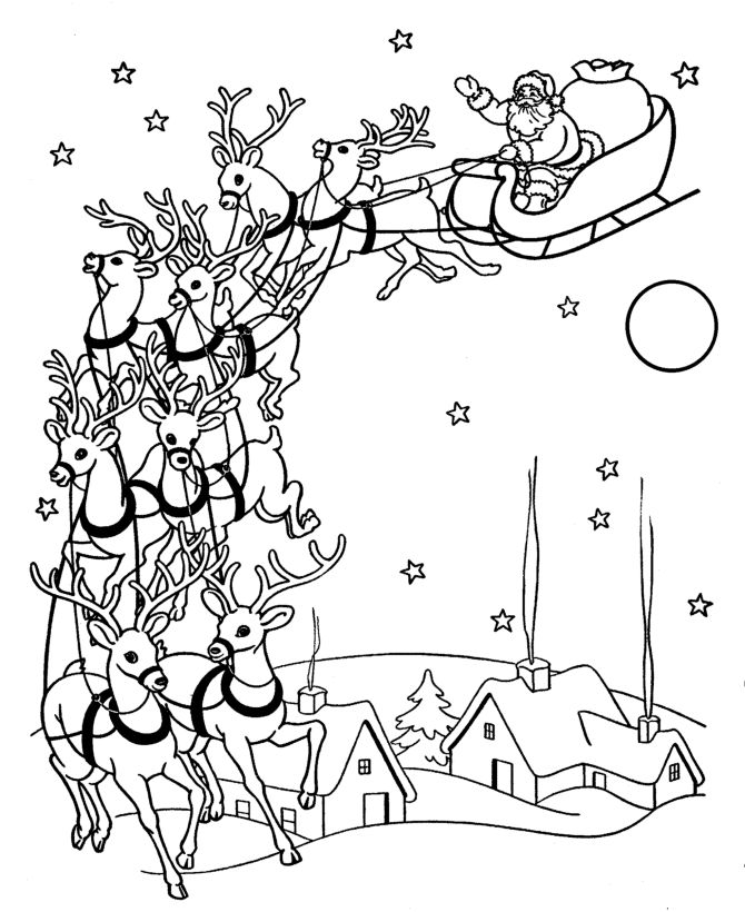 Bluebonkers santa claus coloring pages