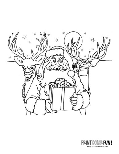 Cute santa claus coloring pages for craft learning fun plus twas the night before christmas at