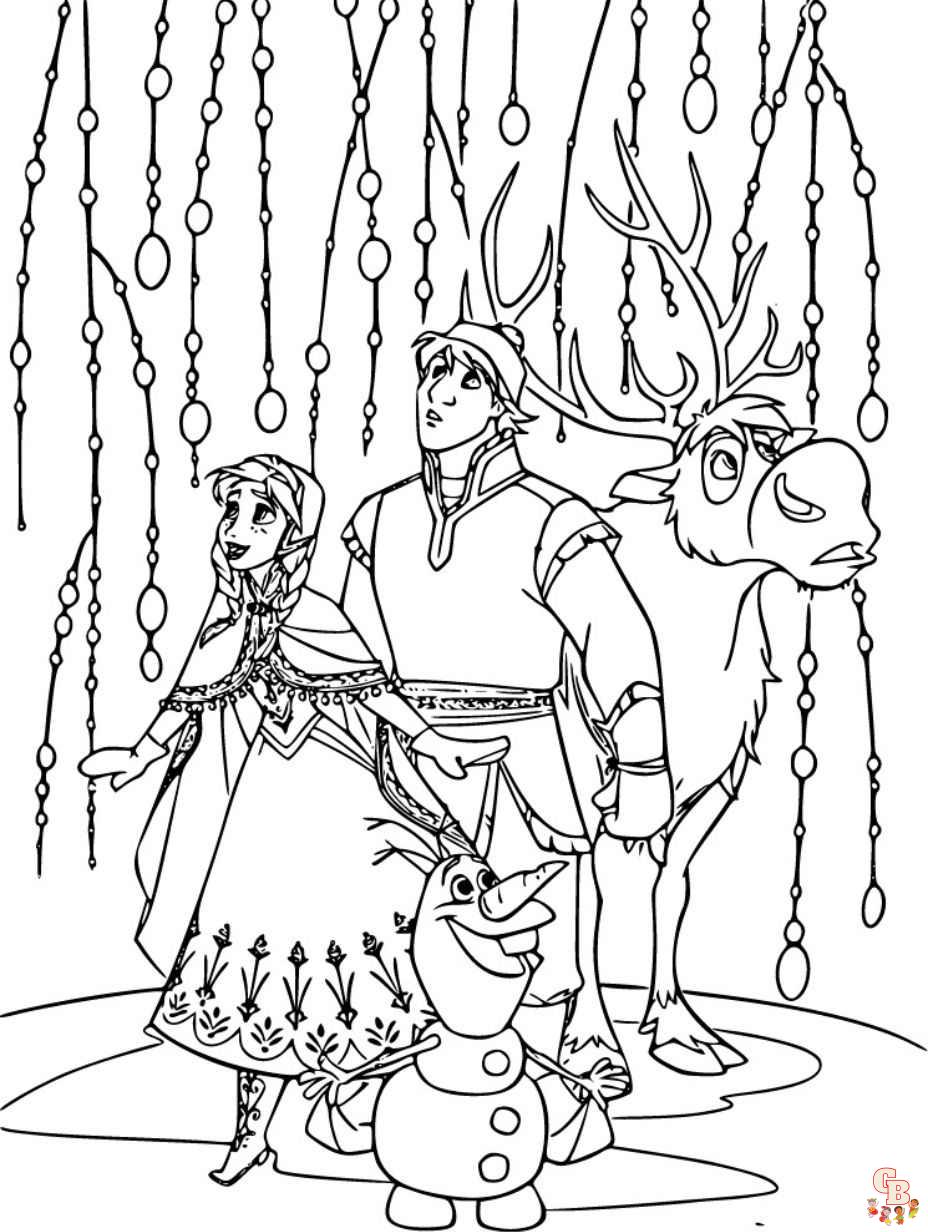 Bring the magic of frozen to life with free coloring pages