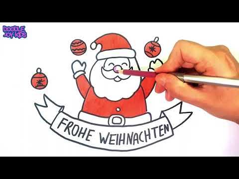 Lets draw and paint christmas santa claus