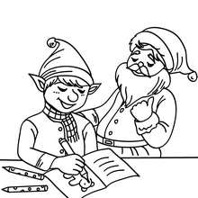 Santas helpers coloring pages