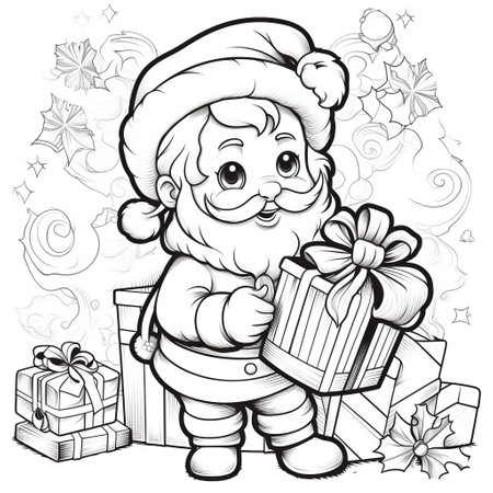 Free christmas coloring page santa photos and vectors