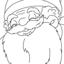 Santa claus happy face coloring pages