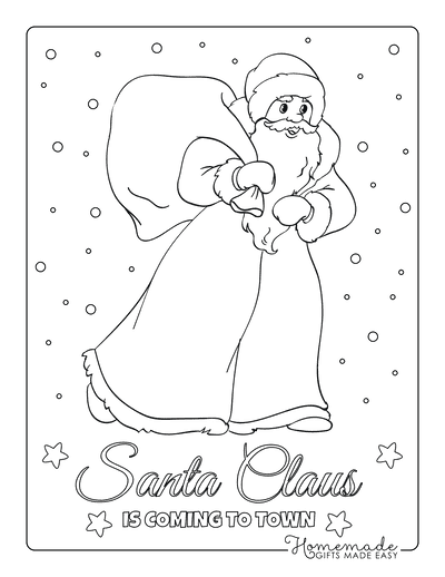 Best santa coloring pages for kids adults free printable pdfs