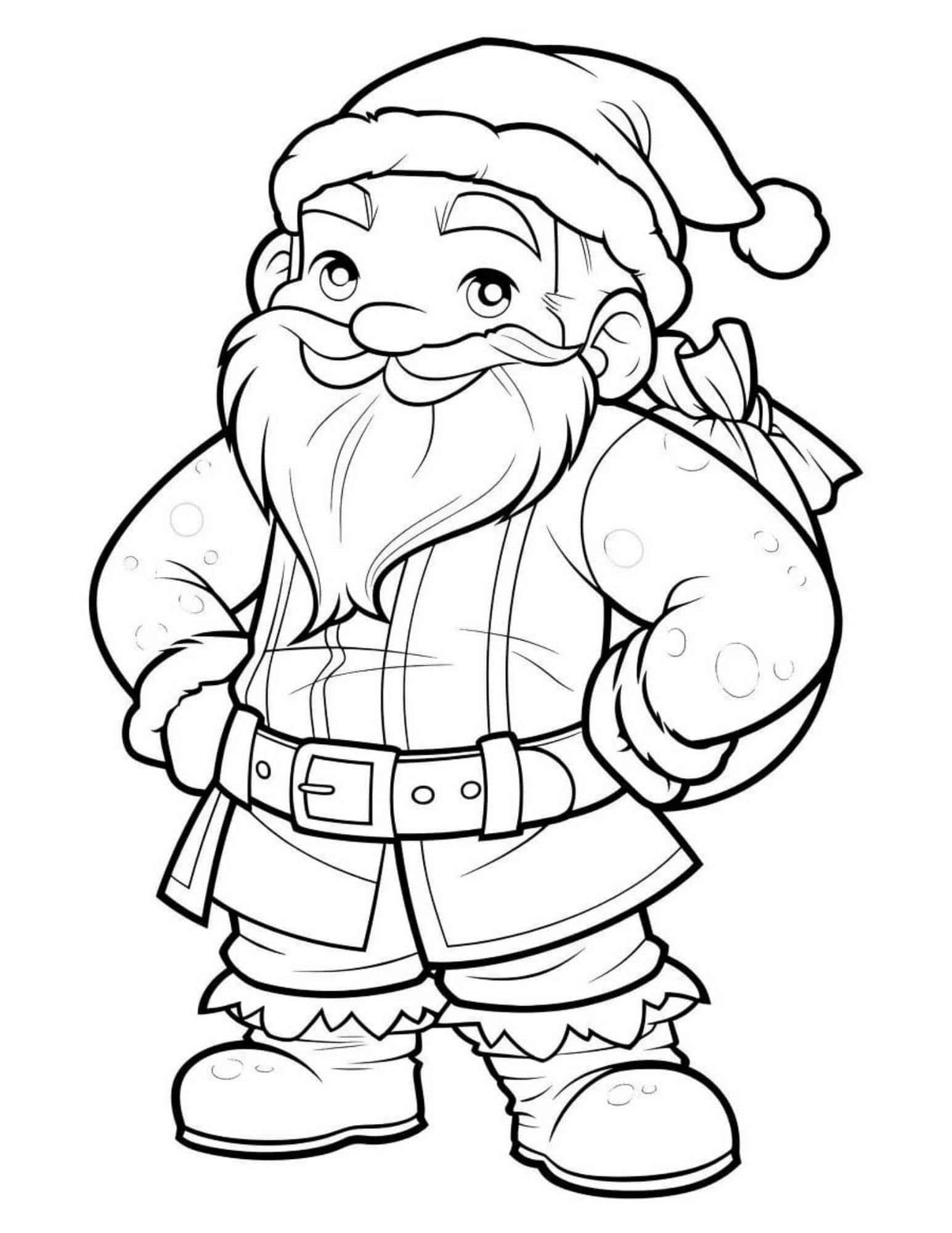 Cheerful christmas coloring pages for kids and adults