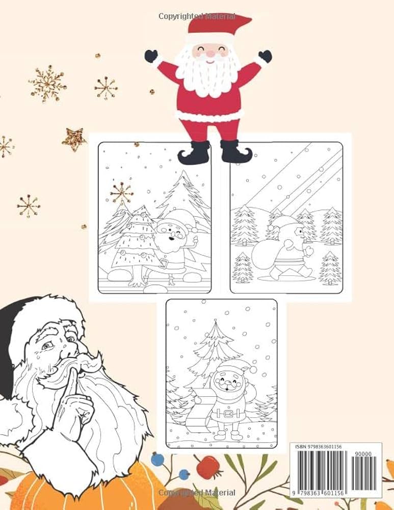 Santa ing to town coloring book sweet santa claus coloring pages christmas santa coloring for adult and teen christmas santa snowmen and gifts coloring pages fun christmas coloring book fluffy wolf