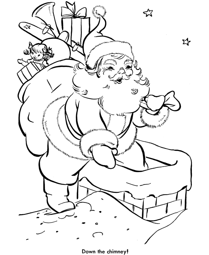 Free printable santa claus coloring pages for kids