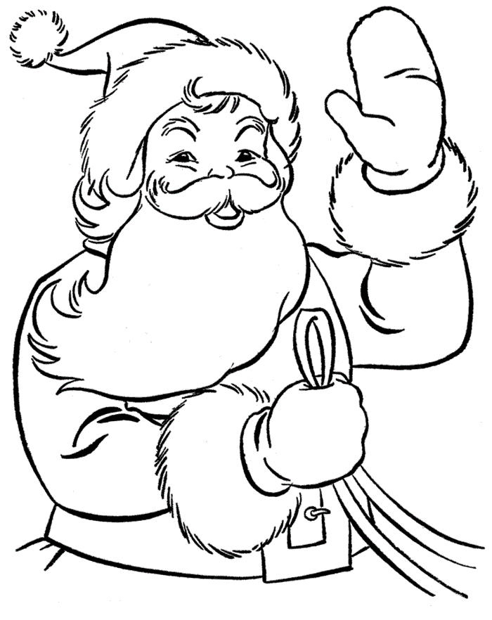 Free printable santa claus coloring pages for kids