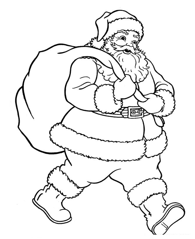 Free printable santa claus coloring pages for kids