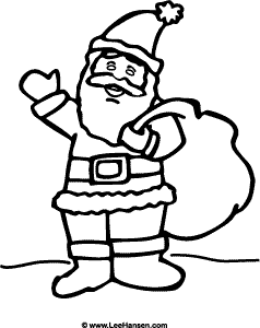 Santa claus coloring page