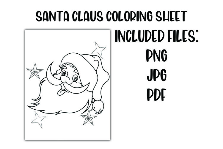 Santa clause christmas coloring sheet for kids