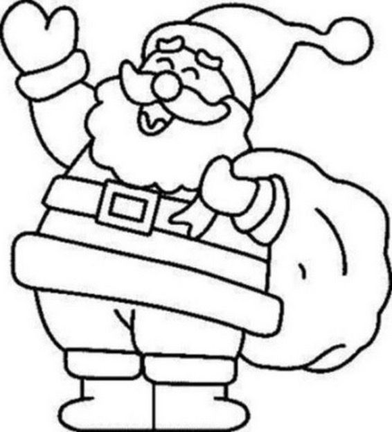 Jolly santa claus coloring page papa noel dibujo dibujos de navidad faciles papa noel para pintar