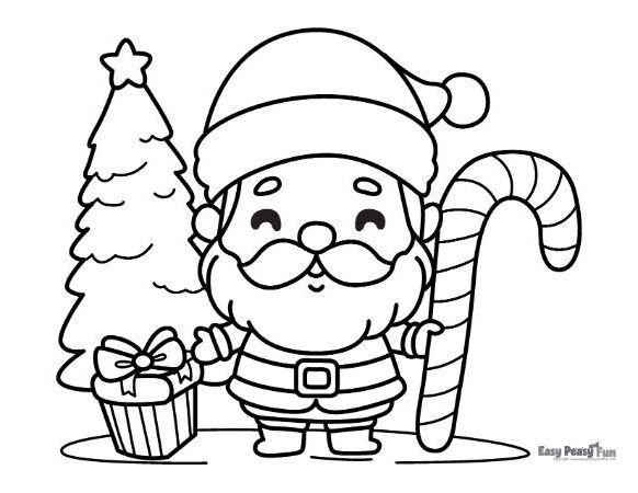 Printable santa coloring pages