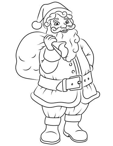 Santa claus coloring page free printable coloring pages