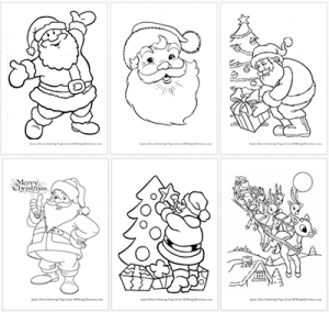 Printable santa claus coloring pages