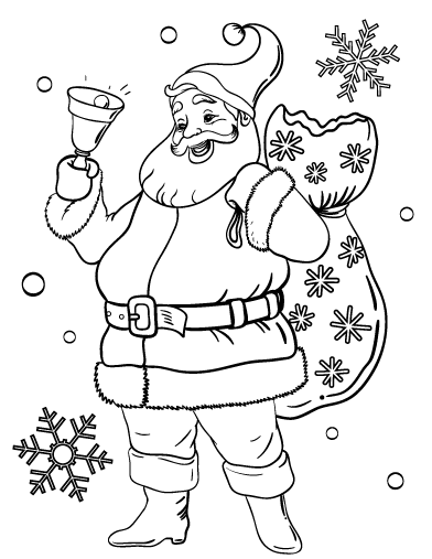 Free santa claus coloring page