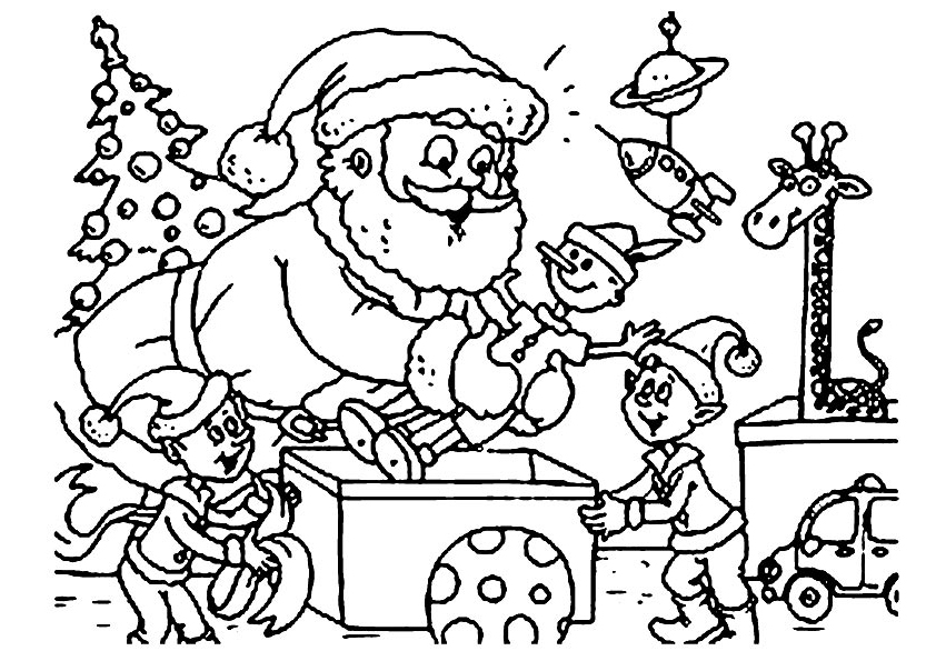 Free printable santa claus coloring pages for kids