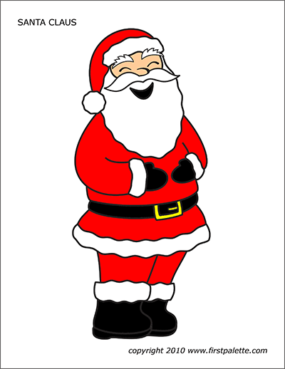 Santa claus free printable templates coloring pages