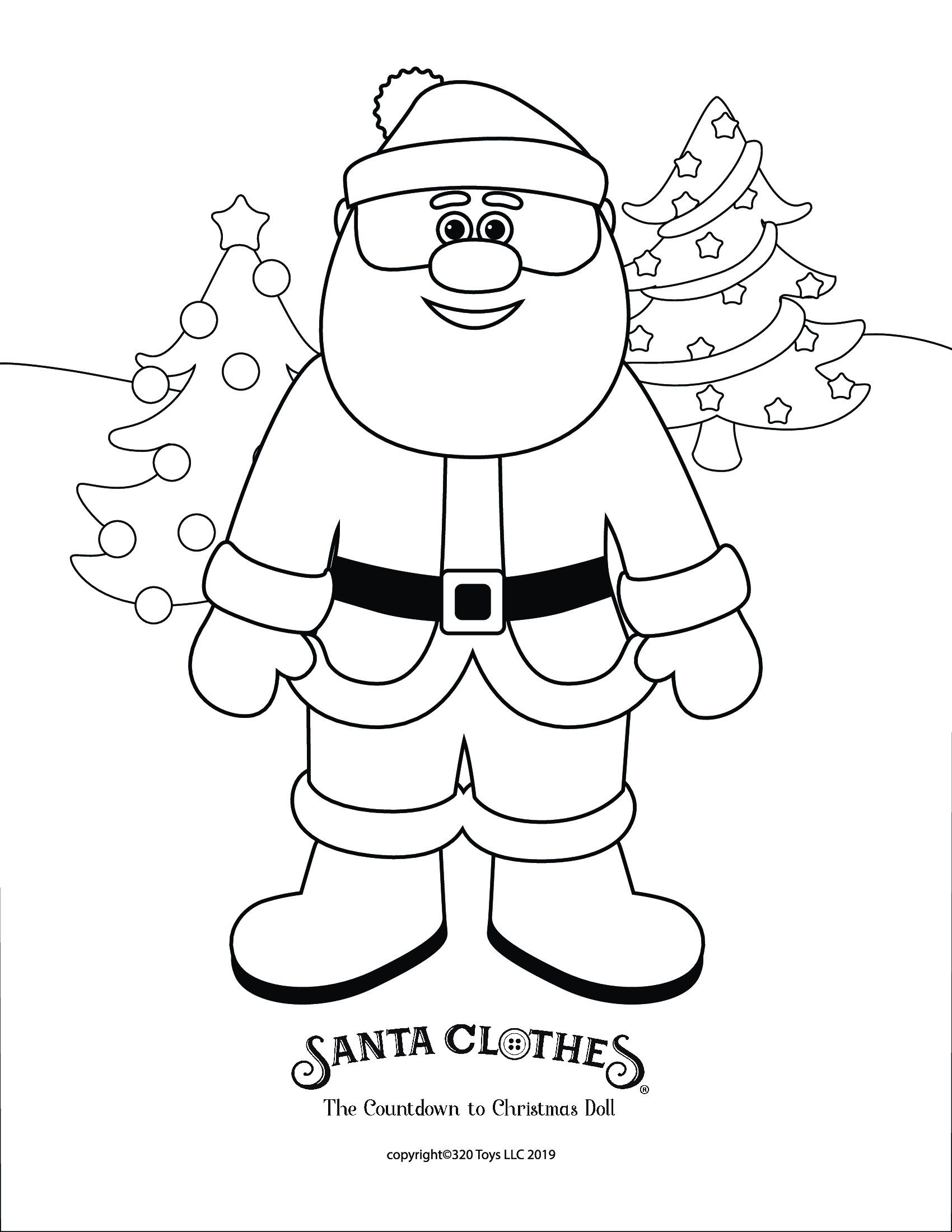 Coloring pages â santa clothes